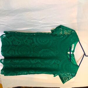 EUC Emerald green mini dress size medium